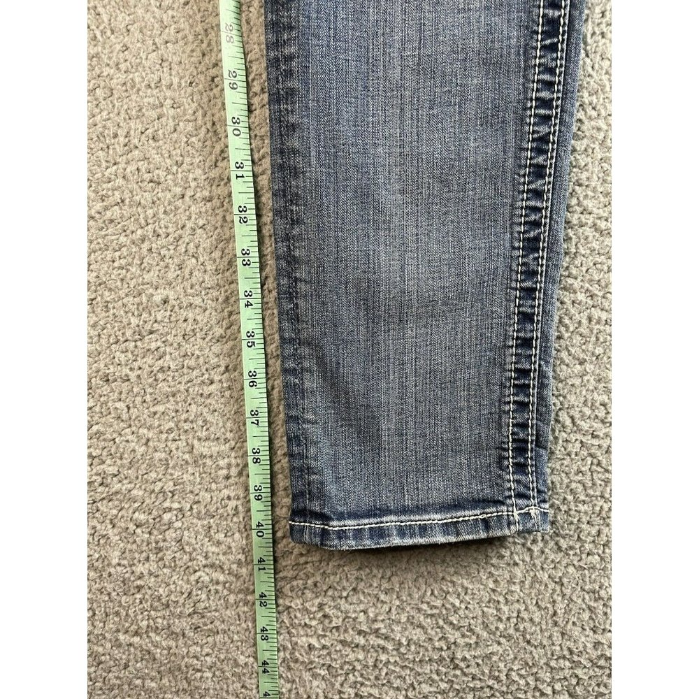 Miss Me Jeans Womens Size 32 Blue Signature Skinny Embellished Denim Ladies Pant - Picture 6 of 12